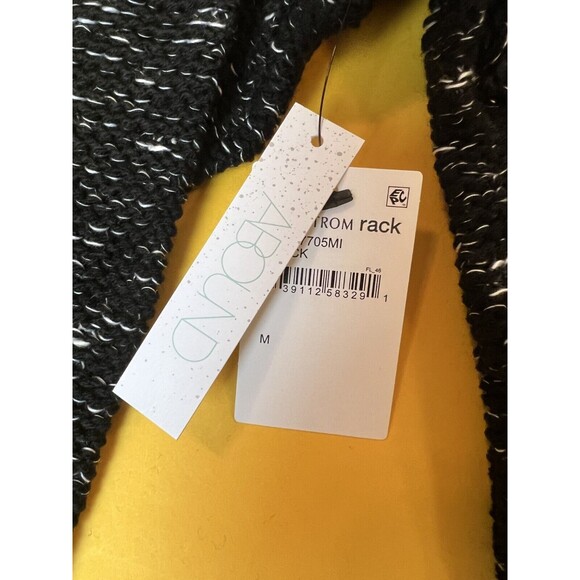 ABOUND Twist Back Sweater Top Womens M Black Marled Knit Pullover Cropped NWT - Picture 4 of 7